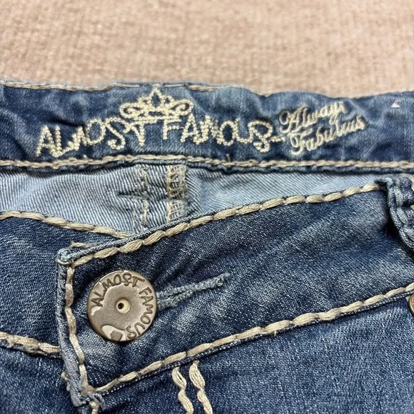Almost Famous Dark Blue Denim with Cream Stitching 1673 - Picture 3 of 6